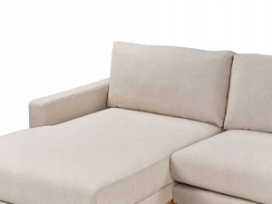 Beliani Narożnik prawostronny beżowy SIGGARD 9