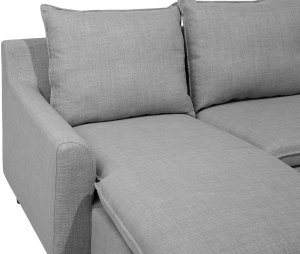 Beliani Narożnik prawostronny jasnoszary ELVENES 7