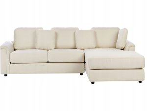 Beliani Narożnik z otomaną lewostronny jasnobeżowy KOHLO 4