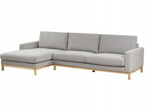 Beliani Narożnik prawostronny szary SIGGARD 2