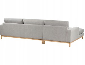 Beliani Narożnik prawostronny szary SIGGARD 3