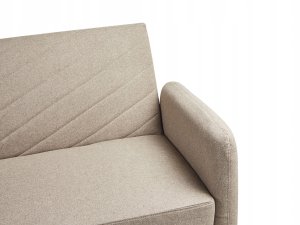 Beliani Sofa rozkładana len syntetyczny jasnobrązowa SENJA 8