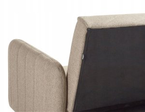 Beliani Sofa rozkładana len syntetyczny jasnobrązowa SENJA 9
