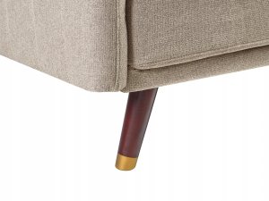 Beliani Sofa rozkładana len syntetyczny jasnobrązowa SENJA 10