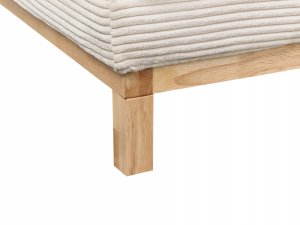 Beliani Narożnik prawostronny sztruksowy jasnobeżowy SIGGARD 11