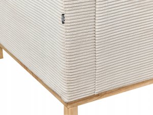 Beliani Narożnik prawostronny sztruksowy jasnobeżowy SIGGARD 12