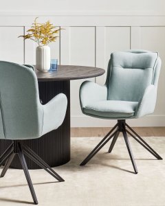 Beliani Zestaw 2 krzeseł do jadalni Obrotowy AVELAR Miętowy 2