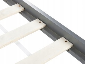 Beliani Łóżko dziecięce domek drewniane 90 x 200 cm szare TOSSE 5