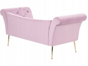 Beliani Szezlong welurowy jasnofioletowy NANTILLY 5