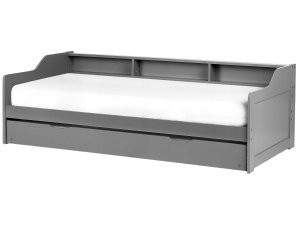 Beliani Łóżko wysuwane Drewno EDERN 90 x 200 cm Szary 6