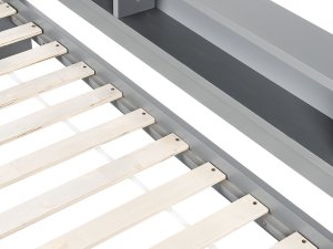 Beliani Łóżko wysuwane Drewno EDERN 90 x 200 cm Szary 10