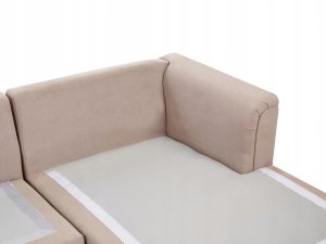 Beliani Narożnik lewostronny beżowoszary KOHLO 8