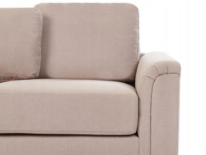 Beliani Narożnik z otomaną prawostronny beżowoszary KOHLO 11