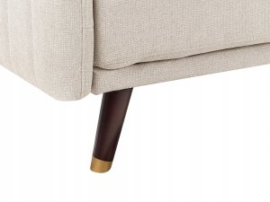 Beliani Sofa rozkładana len syntetyczny jasnobeżowa SENJA 3