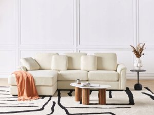 Beliani Narożnik prawostronny jasnobeżowy KOHLO 2