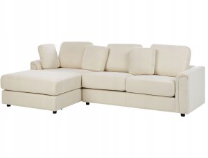 Beliani Narożnik prawostronny jasnobeżowy KOHLO 4