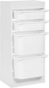 Beliani Regał z 4 pojemnikami biały TOBIN 6