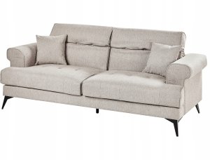 Beliani Sofa 3-osobowa beżowoszara SKIVE 5