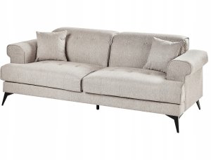 Beliani Sofa 3-osobowa beżowoszara SKIVE 6