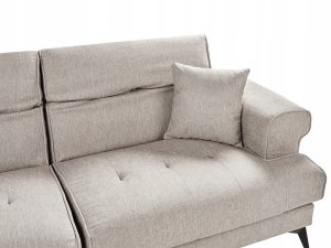 Beliani Sofa 3-osobowa beżowoszara SKIVE 9