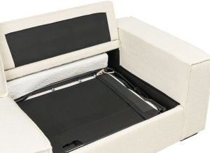 Beliani Sofa rozkładana boucle złamana biel VUOKATTI 11