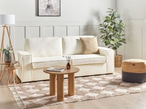 Beliani Sofa rozkładana boucle złamana biel VUOKATTI 2