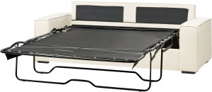 Beliani Sofa rozkładana boucle złamana biel VUOKATTI 7