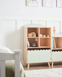 Beliani Regał 2 półki jasne drewno LACKEY 2