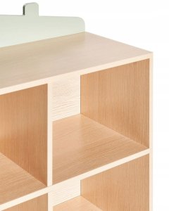 Beliani Regał 2 półki jasne drewno LACKEY 7