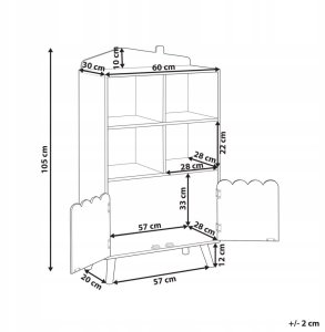 Beliani Regał 2 półki jasne drewno LACKEY 9