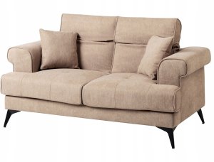 Beliani Sofa 2-osobowa jasnobrązowa SKIVE 5