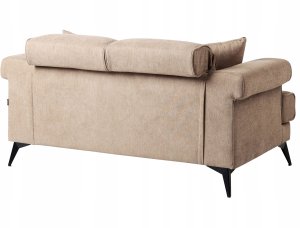 Beliani Sofa 2-osobowa jasnobrązowa SKIVE 6