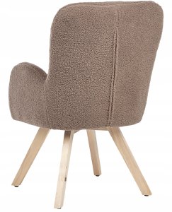Beliani Fotel BJARN Boucle Brązowy 6