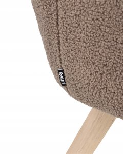 Beliani Fotel BJARN Boucle Brązowy 8