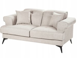 Beliani Komplet wypoczynkowy 5-osobowy beżowoszary SKIVE 11