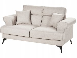 Beliani Komplet wypoczynkowy 5-osobowy beżowoszary SKIVE 12