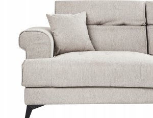 Beliani Komplet wypoczynkowy 5-osobowy beżowoszary SKIVE 14