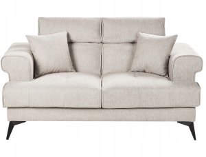 Beliani Komplet wypoczynkowy 5-osobowy beżowoszary SKIVE 10