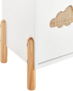 Beliani Regał jasne drewno z białym CLOUDY 8