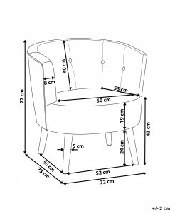 Beliani Fotel ODENZEN Boucle Biały 3