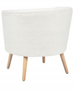 Beliani Fotel ODENZEN Boucle Biały 6