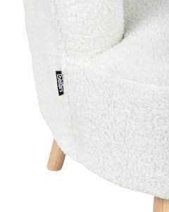 Beliani Fotel ODENZEN Boucle Biały 8