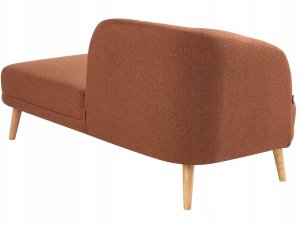 Beliani Szezlong lewostronny złoty brąz TANLAY 5