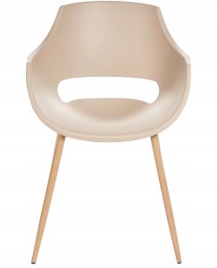 Beliani Zestaw 4 krzeseł do jadalni MILLERS Beżowy 4