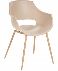 Beliani Zestaw 4 krzeseł do jadalni MILLERS Beżowy 5