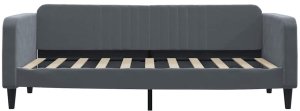 vidaXL Sofa z funkcją spania, ciemnoszara, 90x190 cm, aksamit 3