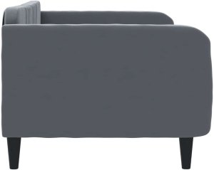 vidaXL Sofa z funkcją spania, ciemnoszara, 90x190 cm, aksamit 4