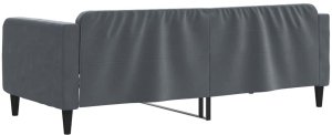 vidaXL Sofa z funkcją spania, ciemnoszara, 90x190 cm, aksamit 5