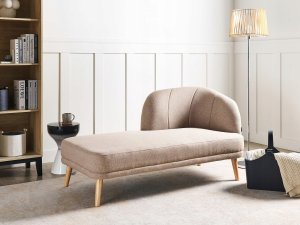 Beliani Szezlong prawostronny jasnobrązowy TANLAY 2