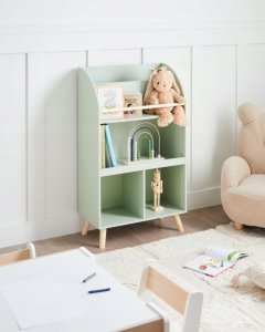 Beliani Regał 3 półki jasnozielony LILOET 2